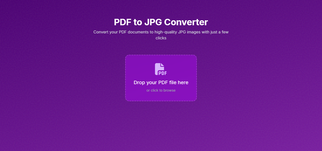 Conversor PDF para JPG - Aplicação web para conversão de arquivos