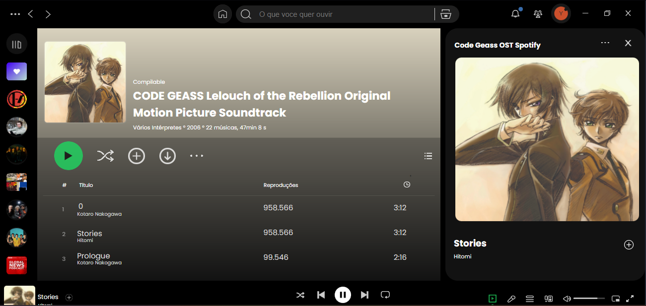 Spotify Clone Layout - Projeto de estudo com HTML e CSS